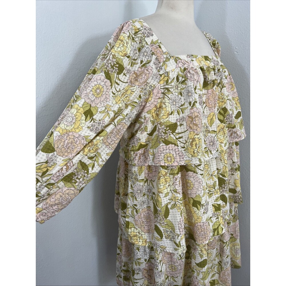 Who What Wear Dress Womens Medium Tiered Floral Cottagecore Fairy Vacation‎ - Picture 9 of 16